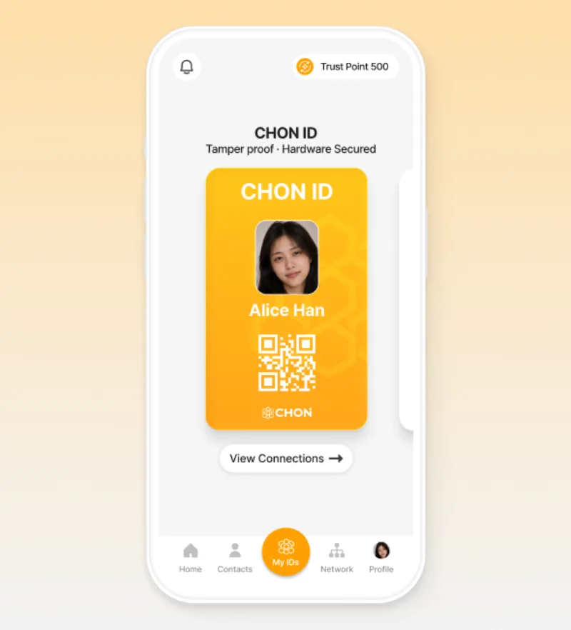 CHON app onboarding screen 2