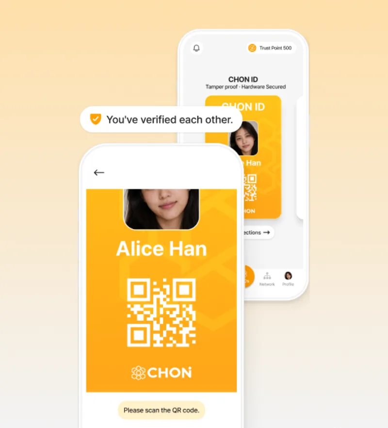 CHON app onboarding screen 3